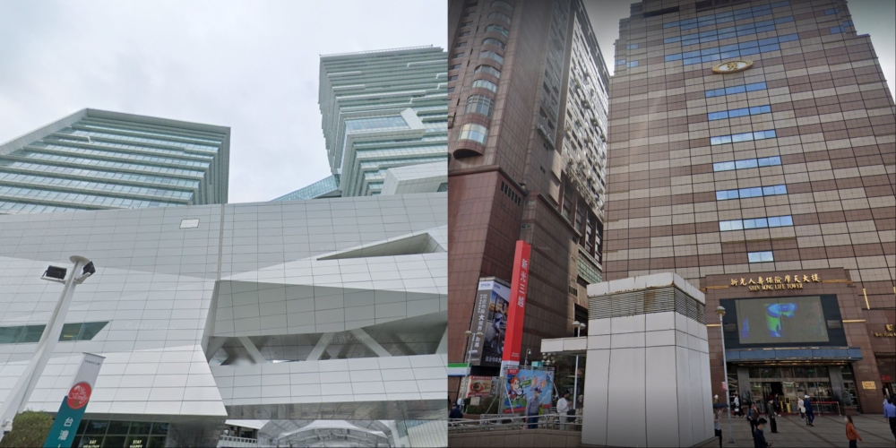 中信金控欲併購新光金控。（圖源：Google Map，經合成）