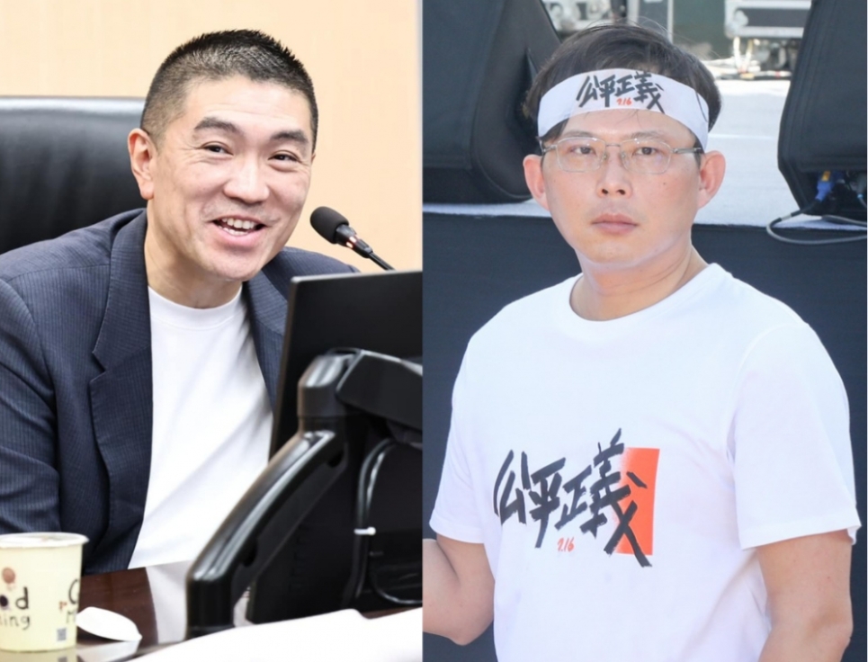 圖片合成自謝國樑、黃國昌臉書粉專。