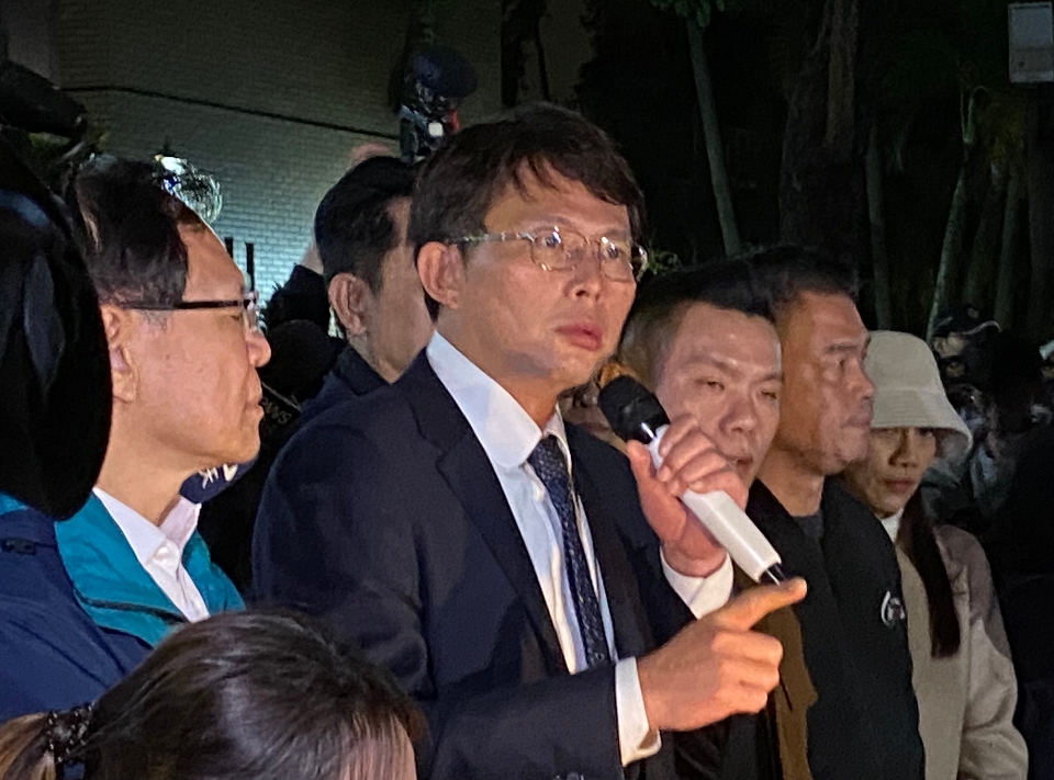 中央社提供（記者黃麗芸攝）。經本報裁剪。